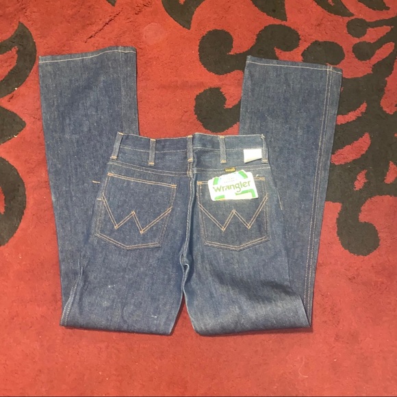 Wrangler Denim - Wrangler Dark Blue Wide Leg vintage Jeans